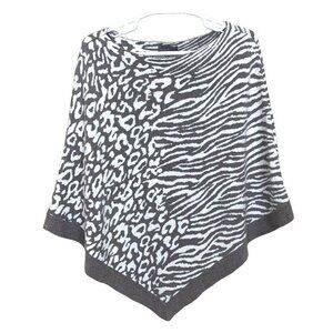 Barefoot Dreams Womens One Size Plus New Poncho Animal Print CozyChic Ultra Lite